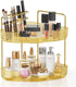 EUHOME 2-Tier Corner Bathroom Counter Organizer Makeup Cosmetic Storage, Tool-Free Installation Acrylic