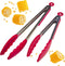StarPack Premium Silicone Kitchen Tongs Set of 2, 9-Inch & 12-Inch, Stainless Steel with Non-Stick Tips