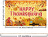 Famoby Happy Thanksgiving Fabric Sign Poster Banner Backdrop and Pumpkin Turkey Maple Leaf Pattern for Thanksgiving Day Photo Booth Background Party Decoration