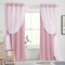 PONY DANCE Nursery Curtains Pink - Curtains for Bedroom Decor Aesthetic Cute