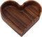 Pssopp Wooden Serving Platter, Heart Shape Smooth Textured Table Tray for Tea Food Snack Kitchen Utensils (14.5x14.5cm)