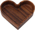 Pssopp Wooden Serving Platter, Heart Shape Smooth Textured Table Tray for Tea Food Snack Kitchen Utensils (14.5x14.5cm)