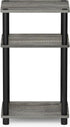 3-Tier Furinno JUST Side Table, End Table, Open Shelves Night Stand, Bedside Table, Toolless Assembly, for Living Room