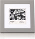 Gallery Solutions 8"x8" Flat Grey Wall Frame with Double White Mat for 5"x5" Photos