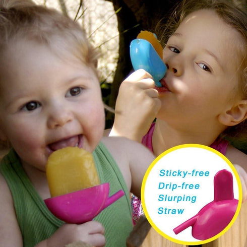 AMBSS SYS 8 pack Frozen Set Frozen Frozen - Ice Popsicle Mold with Slurping Straw Drip Guard - For Homemade Treats