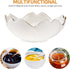 DOITOOL Ceramic Seasoning Dishes, 2 Pcs Porcelain Sushi Dipping Bowl, Cherry Blossom Sauce Holder (White)