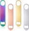 4 Pcs Heavy Duty Stainless Steel Flat Bottle Opener 7 Inch Solid Beer Opener for Bar Kitchen Wedding Party (Laser,