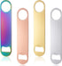 4 Pcs Heavy Duty Stainless Steel Flat Bottle Opener 7 Inch Solid Beer Opener for Bar Kitchen Wedding Party (Laser,