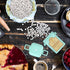 Ceramic Pie Weights Reusable, 10mm Baking Beans with Wheat Straw Container for Pie Crust