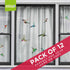 12-Pack Hummingbird Window Clings, Double-Sided Colorful Decals for Bird Strike Prevention