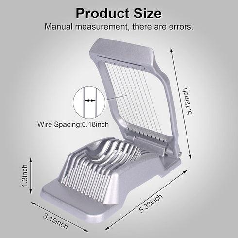 Egg Slicer for Hard Boiled Eggs Egg Cutter Strawberry Slicer Heavy Duty Aluminium Tomato Slicer Stainless Steel Wire