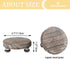 4 Counter Romadedi Farmhouse Wood Riser for Display- pcs Rustic Decor Mini Wooden Pedestal Stand Decorative Round Tray