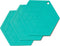 Set of 3 Silicone Trivet Mats, Hot Pads, Potholders for Pots and Pans (Aqua Saltwater)