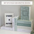 Set 9 Beautiful Decorative Books - of Boxes Enhance Your Coffee Table, Bookshelf or Mantel Shelf Decor - Aesthetic
