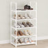 Hockmez 5-Tier Small Shoe Rack,Stackable Shoe Shelf Storage Organizer for Entryway Hallway Closet
