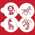 Designer Stencils Jungle Animals Cookie, Beige/Semi-Transparent, Fits 3" Circle