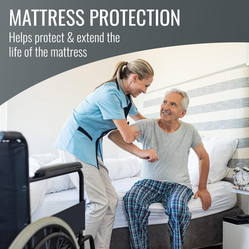 36x80x6 Inch, DMI Waterproof Mattress Protector, White, Noiseless Plastic