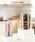 Set 135ml Ringco Gravity Electric Salt and Pepper Grinder with Charging Base, Automatic Gravity Salt and Pepper Mill