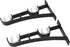 AddGrace Double Curtain Rod Brackets Set of 4 for Drapery Rod Window Hardware, Black