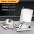 Set, 6-Piece Sets E-far Stainless Steel Baking Pan Metal Bakeware Include Cookie Sheet, Round Square Rectangle Cake