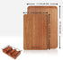 Sapevora Set 15.7x11.2&11.8X7.9IN Solid Teak Wood Cutting Board One Piece Non Glued Large Thick Crack Resistant Wooden