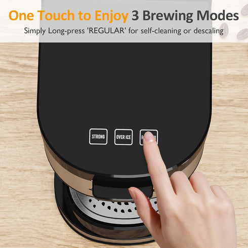 3 SUNVIVI Iced & Hot Coffee Maker: Single Serve Coffee Maker with Brewing Options for K Pod, Ground Coffee & Tea
