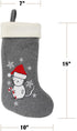 BambooMN 2 Piece Set 18" Classic Personalized Embroidered Sequined Animal Christmas for Kids & Family