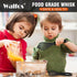 Walfos Silicone Whisk, 7+9in Mini Whisks for Non-Scratch Cookware, Perfect for Whisking, Beating, Blending, Black