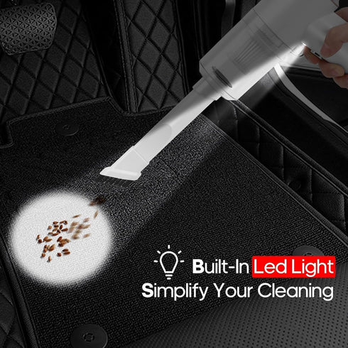 Mini Vacuum Cleaner for Car, 2 in 1 Wireless Handheld with Brushless Motor, High Power 120W Rechargeable