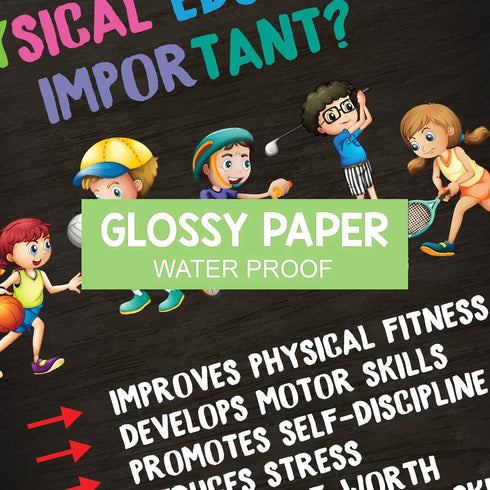 11''x17'' (Set 4 Jinniee Classroom exercise poster Calm Posters and Kids Work Out for Sports Poster Tools collection