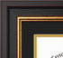 Golden State Art 8x10 Document Frame for 6x8 Diploma/Certificate/Picture, Black Gold & Burgundy, Real Glass