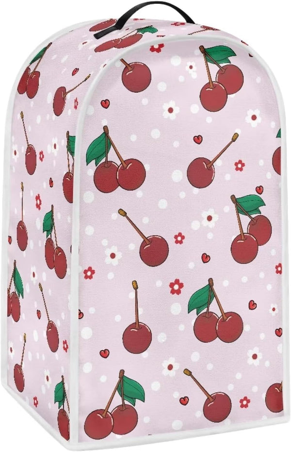 Blender Covers for Kitchen Appliances, Dust Covers with Handle for Home Kitchen Decor, Cherry Pattern