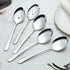 BEWOS 12-Piece Serving Spoons Set, 6 Serving and 6 Slotted Spoons, Stainless Steel