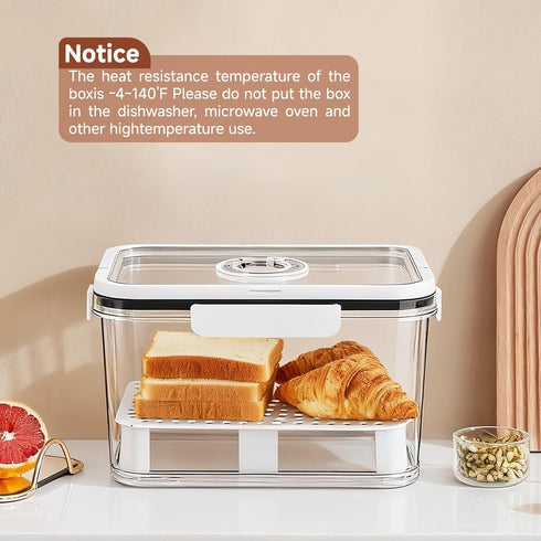 peatend Countertop Bread Box for Kitchen | Airtight Bread Storage Container with New Upgrade Time Recording Lid Bread