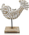 Wooden Fish Lake House Decor, Handmade Beach Decoration on Base Stand for Shelves, Table, Office, Living Room (Koi Fish)