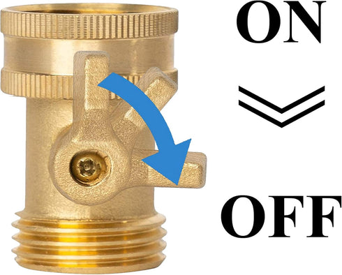 Xiny Tool Brass Garden Hose Shut Off Valve | Heavy Duty 3/4 Inch Solid Brass with 4 Extra Rubber Washers