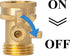 Xiny Tool Brass Garden Hose Shut Off Valve | Heavy Duty 3/4 Inch Solid Brass with 4 Extra Rubber Washers