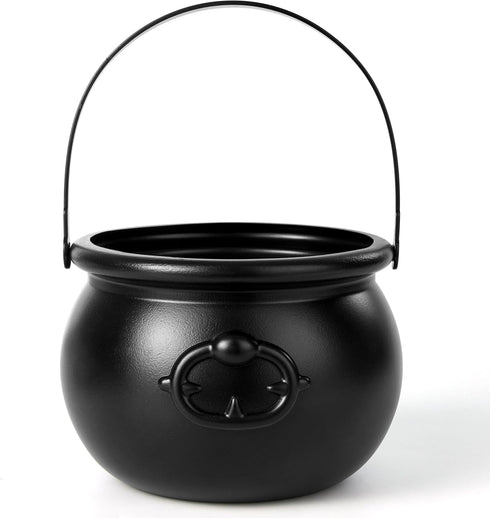 JOYIN Halloween Large Black Cauldron 7.5'', Candy Kettle Pot for St. Patricks Party Favor Supply