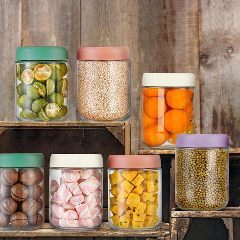 16oz 2 Pack Overnight Oats Containers with full Lids - size Bulk Glass Jar, Meal Prep Jars for Yogurt, Salad