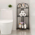 Corner Bathroom Shelf Metal Short Corner Stand Shelf Black Small Bathroom Storage