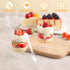 120 5 OZ Pcs Dessert Cups with Spoons - Mini Clear Plastic Dessert Parfait Cups - Round Serving Goblet Cup for Party