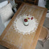 23 Inch ARTABLE Grey Lace Doily Linen Table Topper Scarf Placemat Round Small Coffee Farmhouse Table Cover Rustic