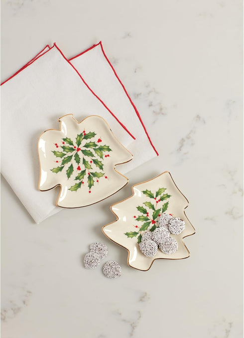 Lenox Holiday Tree Shaped Party Plate - 879592, Perfect for Christmas Hosting