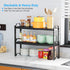 X-cosrack 5.51" Counter Countertop 30LBS Narrow Expandable Cabinet Shelf Organizer Width, Kitchen Storage Shelves Spice