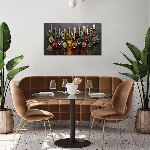34 inches DuoBaorom Spice Pictures for Kitchen Wall Wrt Food Painting Long