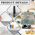 UNICEU Boho Floral Dragonfly Kitchen Aid Mixer Protective Dust Cover, Stand Mixer Blender Cover with Pocket