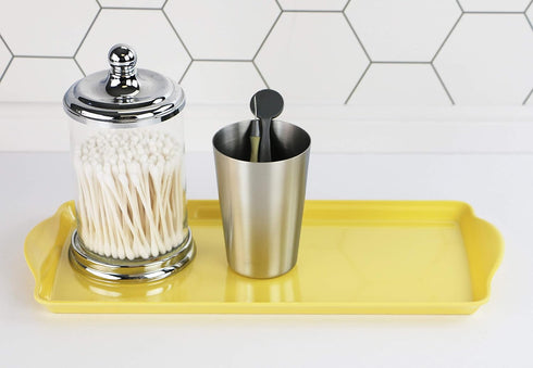 Calypso Basics Plastic Tidbit Melamine Sandwich Tray, Lemon