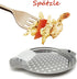 Stainless Steel Spaetzle Maker Pan with Lid & Scraper, Traditional German Egg Noodle Strainer