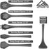 DFACKTO Heavy Duty Kitchen Utensils Set, 6 pc Nonstick Nylon, High Heat Resistant for Cooking (Gray)