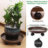 5 Packs 11.8" Plant Caddy with Wheels Plastic Rolling Plant Stands Heavy-Duty Plant Dolly with Casters Indoor Outdoor